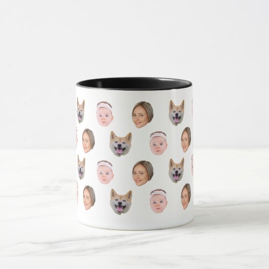 Aangepaste Gezicht Mok, Aangepaste Foto mok, Famil Mok (Midden)