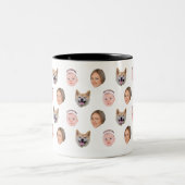 Aangepaste Gezicht Mok, Aangepaste Foto mok, Famil Tweekleurige Koffiemok (Center)