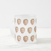 Aangepaste gezicht Mok, Gepersonaliseerde gezicht Matglas Koffiemok (Voorkant links)