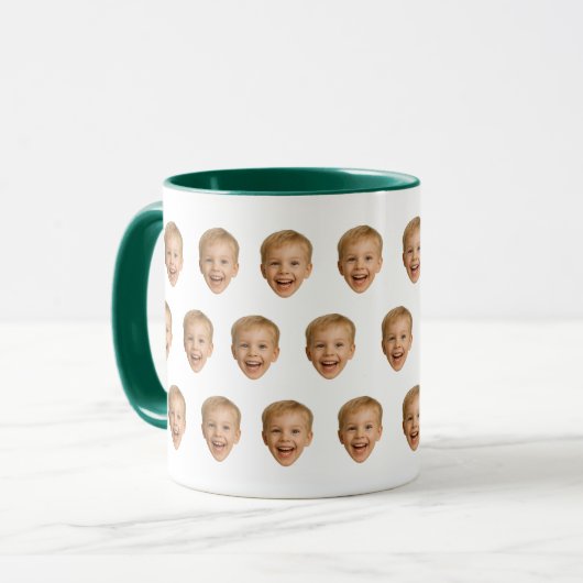 Aangepaste gezicht Mok, Gepersonaliseerde gezicht Mok (Voorkant links)