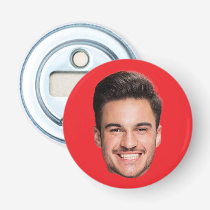 Aangepaste gezicht rood button flesopener