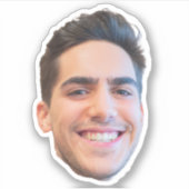 Aangepaste Gezicht Stickers, Gepersonaliseerd Gezi Sticker (Voorkant)