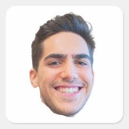 Aangepaste Gezicht Stickers, Gepersonaliseerd Gezi Vierkante Sticker