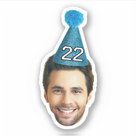 Aangepaste gezicht Stickers Gepersonaliseerde foto (Voorkant)