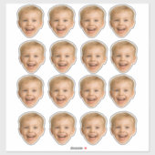 Aangepaste gezicht Stickers Gepersonaliseerde foto (Vel)