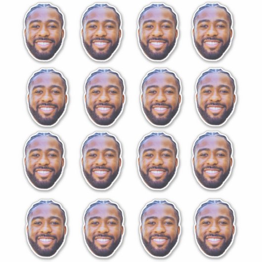 Aangepaste gezicht Stickers Gepersonaliseerde foto (Voorkant)