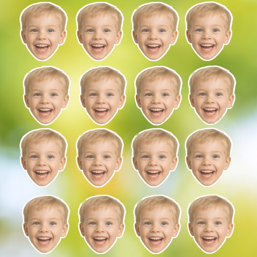 Aangepaste gezicht Stickers Gepersonaliseerde foto