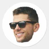 Aangepaste Gezicht Stickers, Gepersonaliseerde Gez Ronde Sticker (Voorkant)