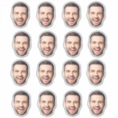 Aangepaste Gezicht Stickers, Gepersonaliseerde Gez Sticker (Voorkant)