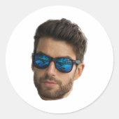 Aangepaste Gezicht Stickers Gepersonaliseerde Gezi (Voorkant)