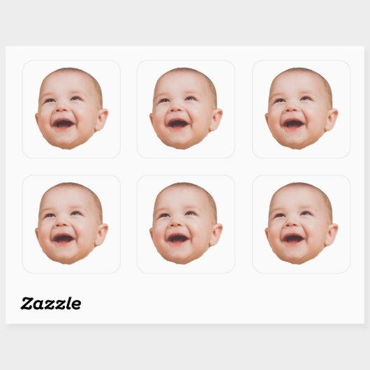 Aangepaste Gezicht Stickers Gepersonaliseerde Gezi (Vel)