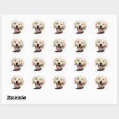 Aangepaste Gezicht Stickers Gepersonaliseerde Hond (Vel)