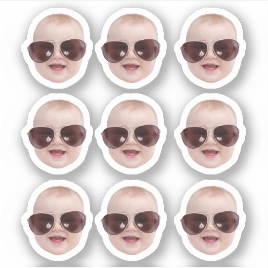 Aangepaste gezicht Stickers laptop gepersonaliseer (Voorkant)