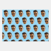 Aangepaste gezicht uitsnede vrijgezellenfeest verj inpakpapier vel (Voorkant 2)