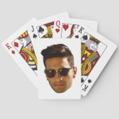 Aangepaste gezicht uitsnede vrijgezellenfeest verj pokerkaarten (Achterkant)