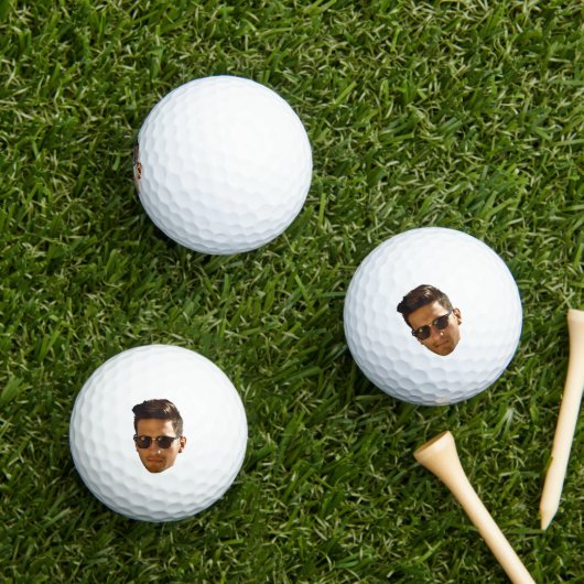 Aangepaste gezicht uitsnijden vrijgezellenfeest ve golfballen (Insitu Gras)