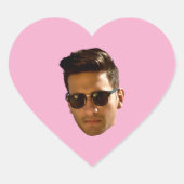 Aangepaste gezicht uitsnijden vrijgezellenfeest ve hart sticker (Voorkant)