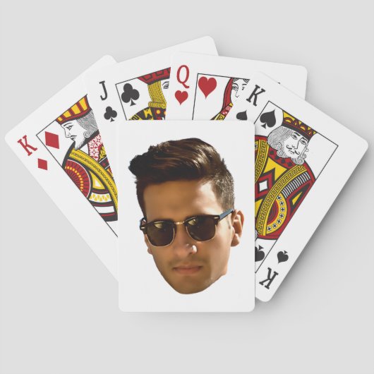 Aangepaste gezicht uitsnijden vrijgezellenfeest ve pokerkaarten (Achterkant)