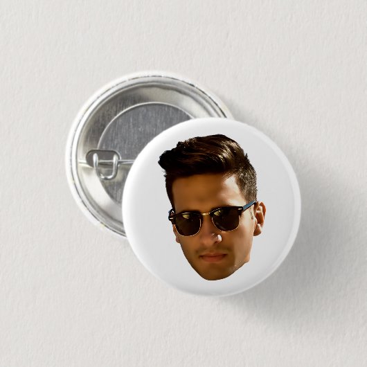 Aangepaste gezicht uitsnijden vrijgezellenfeest ve ronde button 3,2 cm (Voorkant /achterkant)