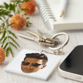 Aangepaste gezicht uitsnijden vrijgezellenfeest ve sleutelhanger (Voorkant Rechts)