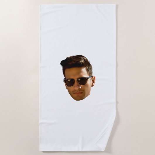 Aangepaste gezicht uitsnijden vrijgezellenfeest ve strandlaken (Voorkant)