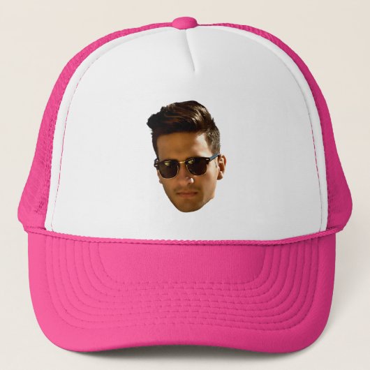 Aangepaste gezicht uitsnijden vrijgezellenfeest ve trucker pet (Voorkant)