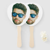 Aangepaste Gezicht Verjaardag Favorieten Bachelor  Handwaaier (Voorkant en achterkant)