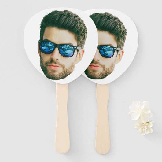 Aangepaste Gezicht Verjaardag Favorieten Bachelor  Handwaaier (Voorkant en achterkant)
