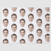 Aangepaste Gezicht Verjaardag Huwelijk Gepersonali Tissuepapier (Voorkant)