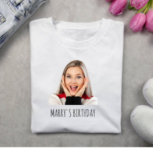 Aangepaste Gezicht Verjaardagsfeestgroep Grappige  T-shirt