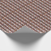 Aangepaste gezichten gitaar patroon cadeaupapier (Hoek)