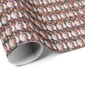 Aangepaste gezichten gitaar patroon cadeaupapier (Rol Hoek)