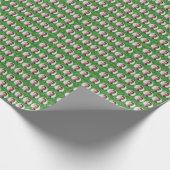 Aangepaste gezichten gras patroon cadeaupapier (Hoek)