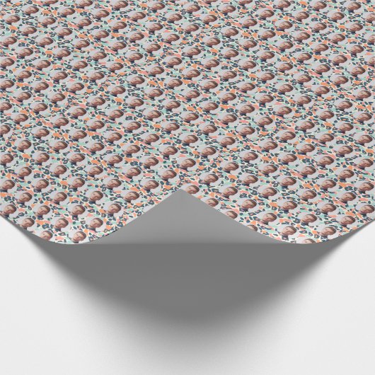 Aangepaste gezichten Kleurrijk Luipaard Patroon Cadeaupapier (Hoek)