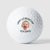 Aangepaste gezichts eerste Vaderdag Nieuwe vader p Golfballen (Voorkant)