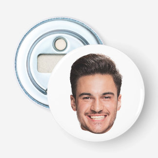 Aangepaste gezichts foto button flesopener
