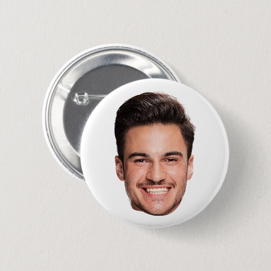 Aangepaste gezichts foto ronde button 5,7 cm (Voorkant /achterkant)