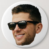 Aangepaste gezichts foto ronde button 6,0 cm (Voorkant)