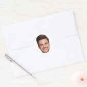 Aangepaste gezichts foto ronde sticker (Envelop)