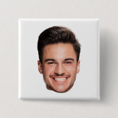 Aangepaste gezichts foto vierkante button 5,1 cm (Voorkant)