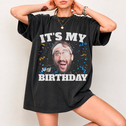 Aangepaste Gezichts Verjaardag het is Mijn Verjaar T-shirt