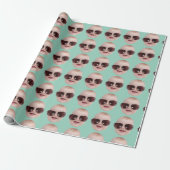 Aangepaste Gezichts Verjaardagsfeest Aangepaste Ba Cadeaupapier (Uitgerold)