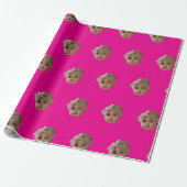 Aangepaste Gezichts Verjaardagsfeestje Aangepaste Cadeaupapier (Uitgerold)