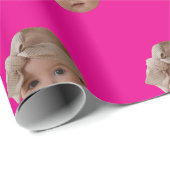 Aangepaste Gezichts Verjaardagsfeestje Aangepaste Cadeaupapier (Rol Hoek)