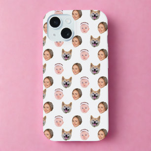 Aangepaste gezichtsafdruk, Aangepaste foto, Famili iPhone 15 Case