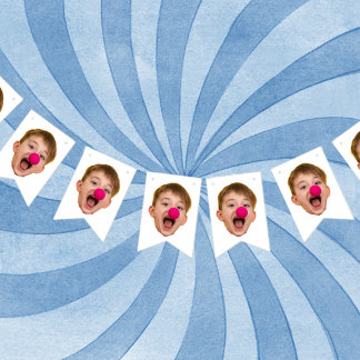 Aangepaste gezichtsbanner, verjaardagsbanner vlaggetjes