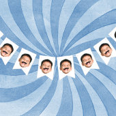 Aangepaste gezichtsbanner, verjaardagsbanner vlaggetjes