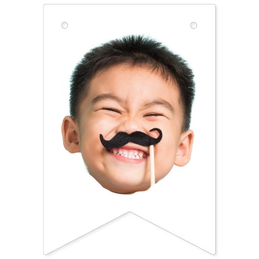 Aangepaste gezichtsbanner, verjaardagsbanner vlaggetjes (Tweede vlag)