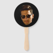 Aangepaste Gezichtsfoto Bachelor Party Verjaardag Handwaaier (Voorkant)