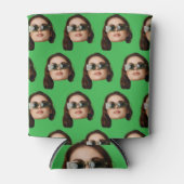 Aangepaste Gezichtsfoto Bachelor Party Verjaardags Blikjeskoeler (Voorkant)